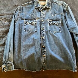 Blue Denim Button-Up Shirt